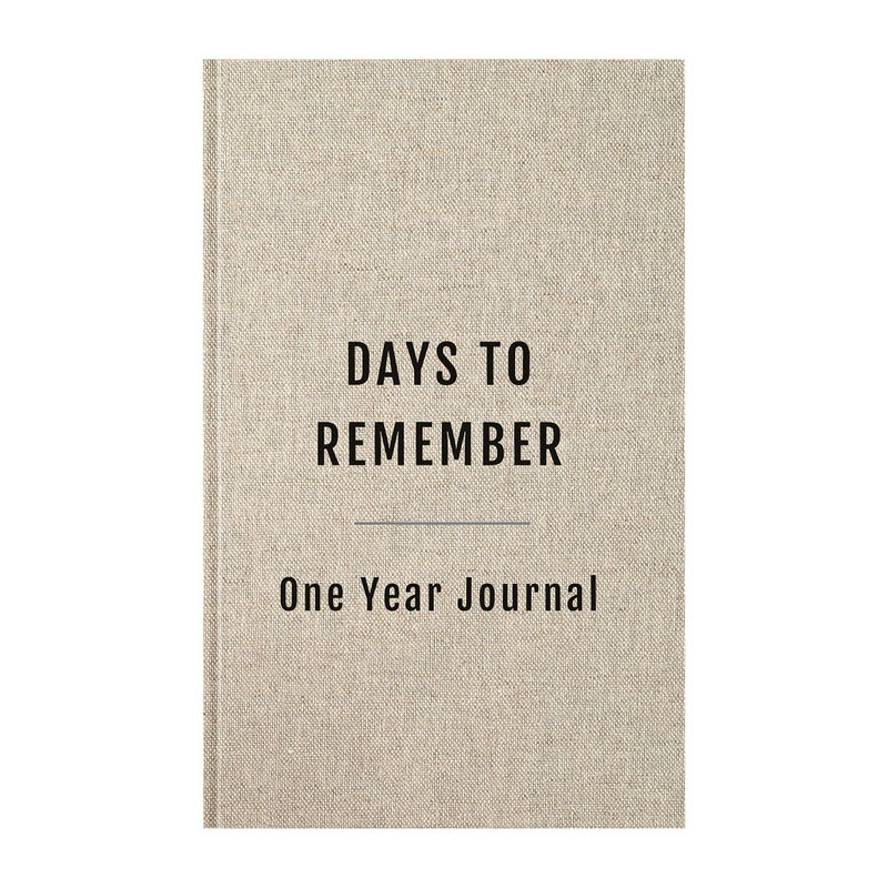 Anteckningsbok - Days to remember One Year journal Rough Linen