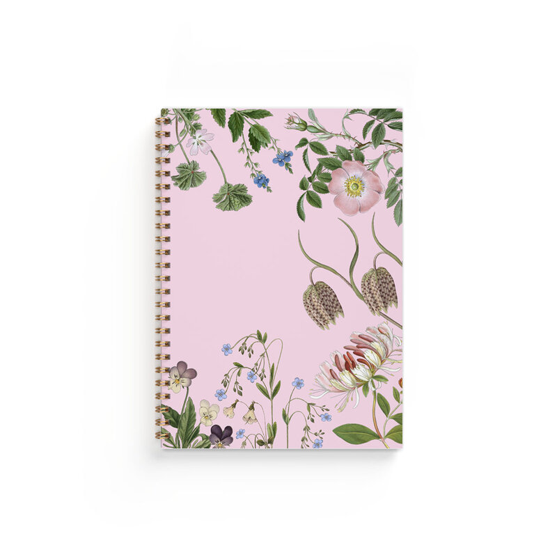 Skissblock Wildflower rosa