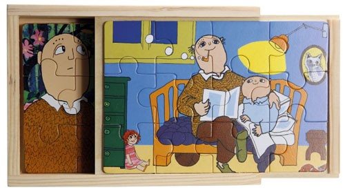 Alfons Åberg 4 st 12-bitarspussel i trä