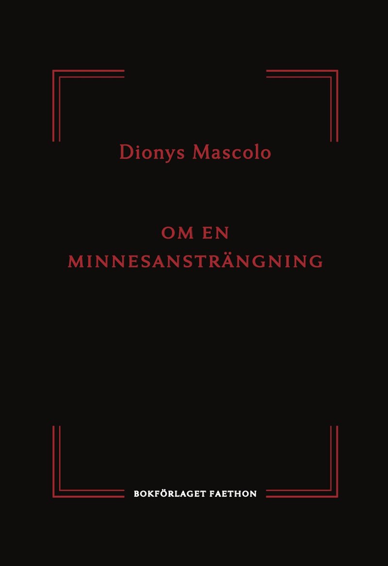 Om en minnesansträngning : efter ett brev från Robert Antelme