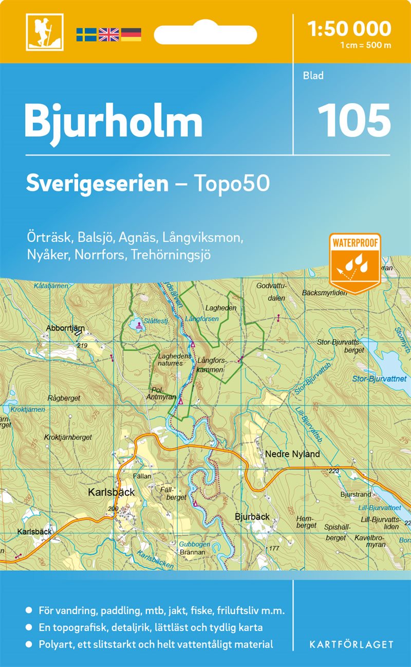 105 Bjurholm Sverigeserien Topo50