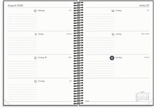 Kalender 2026 Organizer & Notes svart