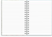 Notebook A5 blue/green flowers